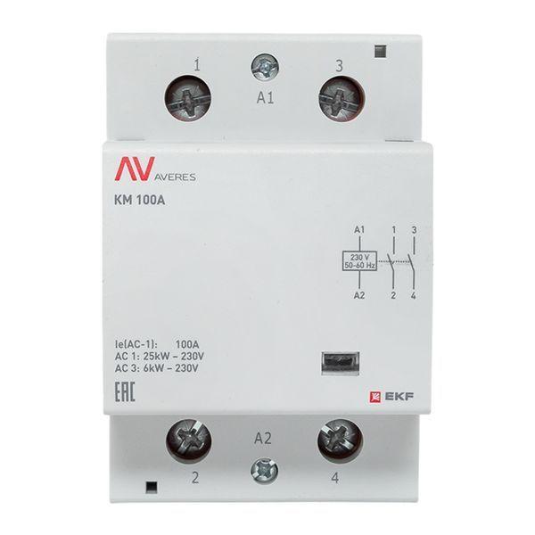 Контактор модульный КМ 100А 2NО 230В AC (3 мод.) AVERES EKF km-av-3-100-20-230V