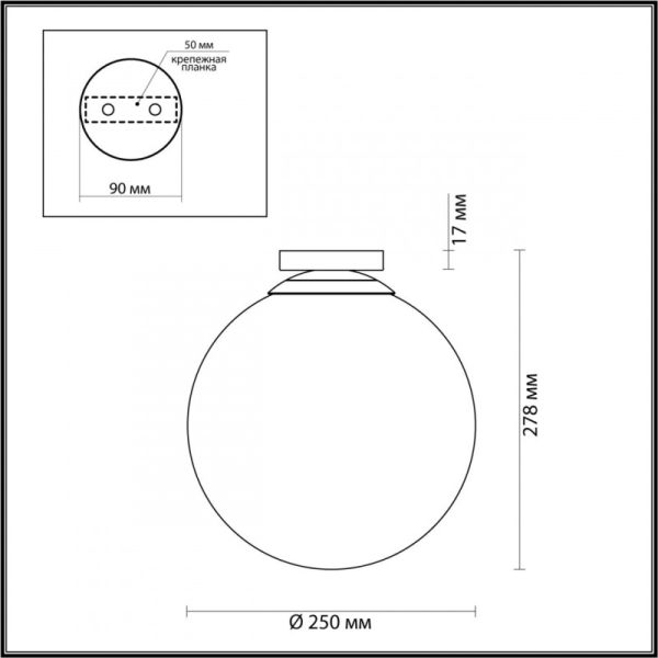 Накладной светильник Odeon Light 4249/1C