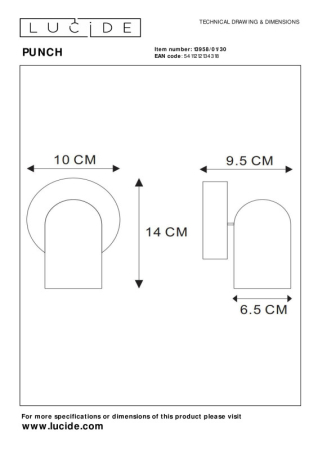 Спот LUCIDE 13958/01/30