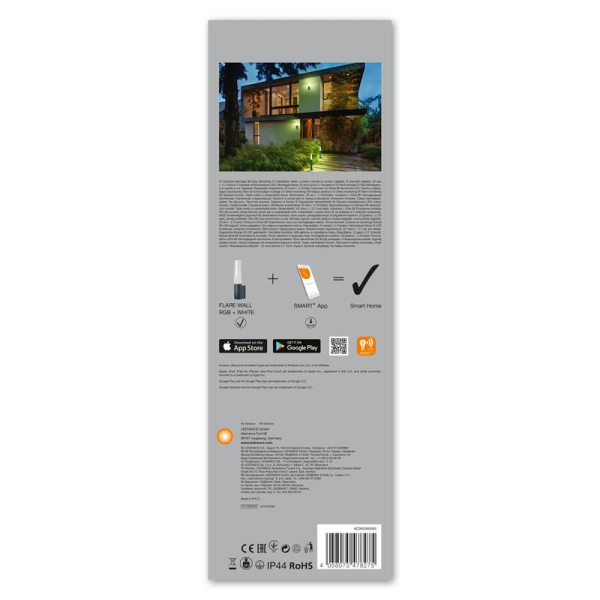 Светильник светодиодный SMART OUTD WIFI FLARE WALL RGBW DG LEDVANCE 4058075478275