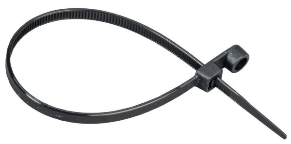 Хомут 4.8х200мм P6.6 с винтовым креплением черн. (уп.100шт) IEK UHH12-D048-200-100-K02