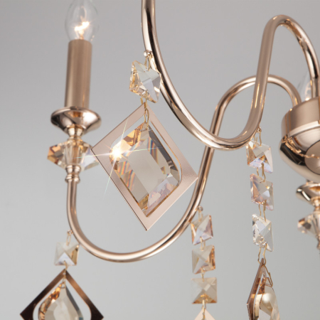 Подвесная люстра Eurosvet 10120/8 золото/тонированный хрусталь Strotskis Sma