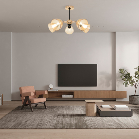 Люстра на штанге Arte Milano 329007/5 GD.BK