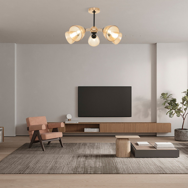 Люстра на штанге Arte Milano 329007/5 GD.BK