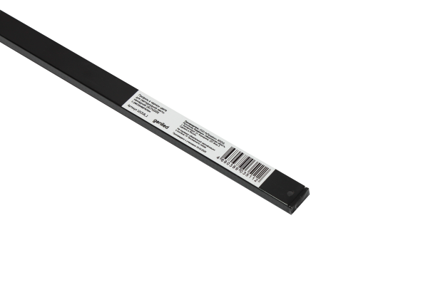 Профиль Geniled для светодиодной ленты накладной Black 16x7x1000 М16 с заглушками и рассеивателем