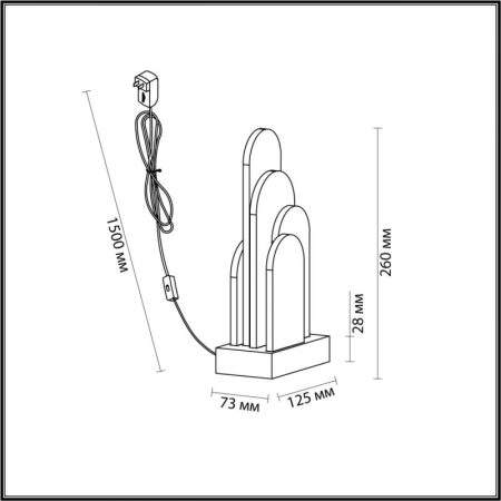 Настольная лампа Odeon Light 5437/12TL