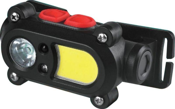 Фонарь аккумуляторный налобный 3.7В карбон 2 LED 3Вт 15 режимов сенсор MicroUSB бокс LED53418 Camelion 15746