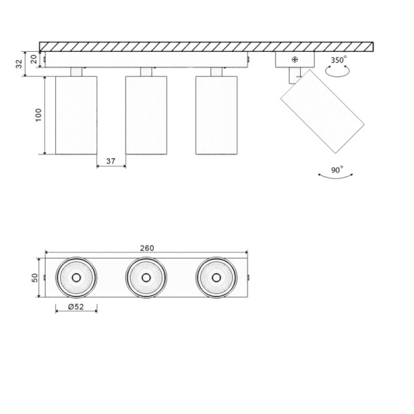 База накладная SWG pro MINI-VL-M13-WH