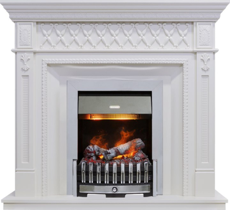 Dimplex Каминокомплект Alexandria - Белый дуб с очагом Danville Chrome FB2