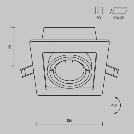 Встраиваемый светильник Maytoni Technical DL008-2-01-W