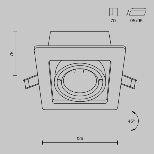 Встраиваемый светильник Maytoni Technical DL008-2-01-W