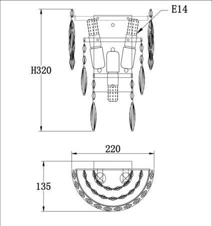 Бра Fluorite FL1061-3W