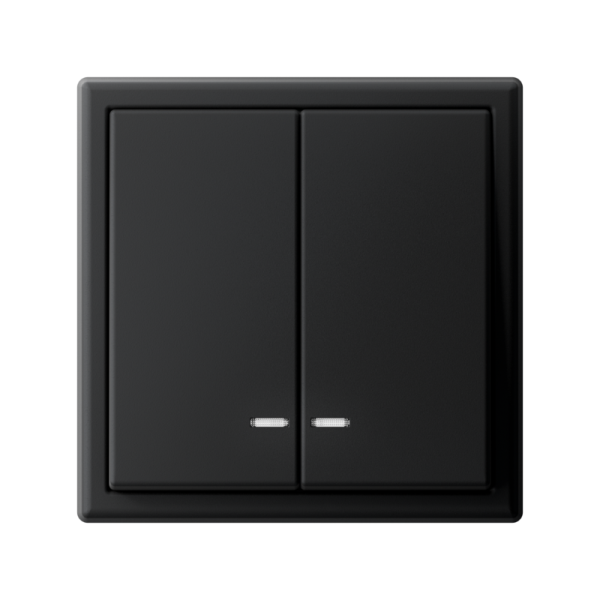 Выключатель 2-кл. ArtGallery (сх. 5а) 10AX с подсветкой быстрозажим. клем. механизм карбон SE GAL001053S