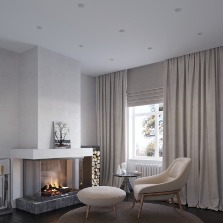 IZAR 80 FLAT Встраиваемый потолочный гипсовый светильник