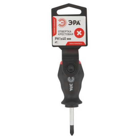 Отвертка PH 1х40мм крестовая двухкомпонентн. рукоятка ЭРА Б0055839