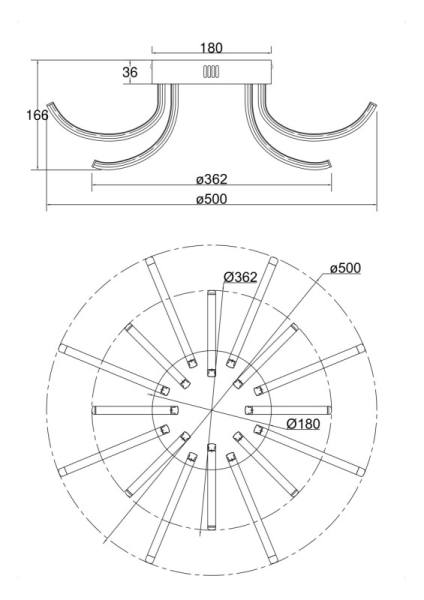 Накладная люстра Freya FR6046CL-L50CH