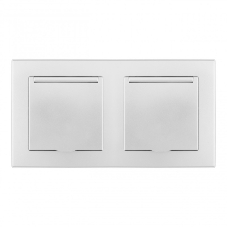 Розетка Arte Milano SET06-2-41-1x2 silver