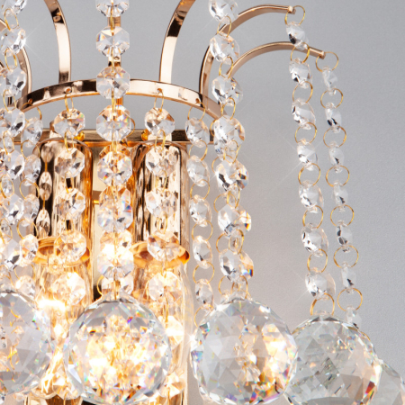 Бра Eurosvet 3299/2 золото/прозрачный хрусталь Strotskis