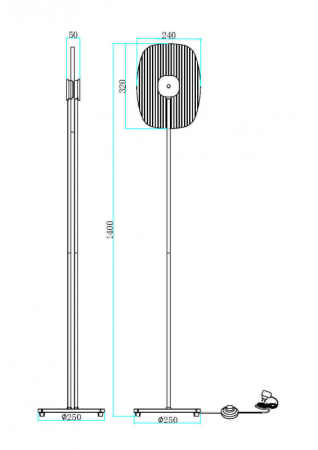 Торшер Maytoni MOD152FL-L1BK