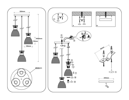 Подвесной светильник Ambrella Light TR3402