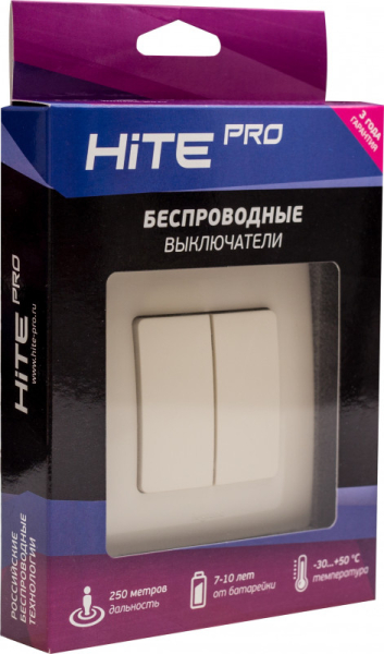 Выключатель HiTE PRO HP-LE-2-ivory