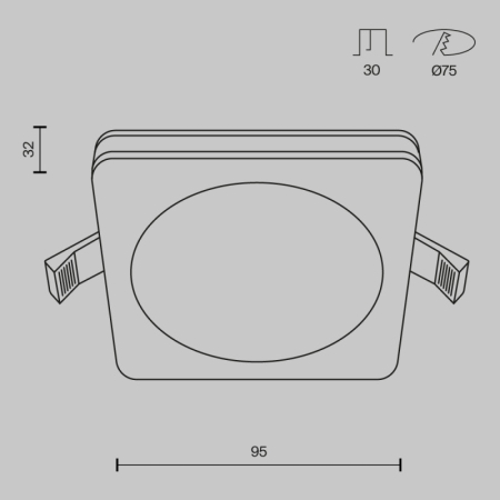 Встраиваемый светильник Maytoni Technical DL303-L12W4K