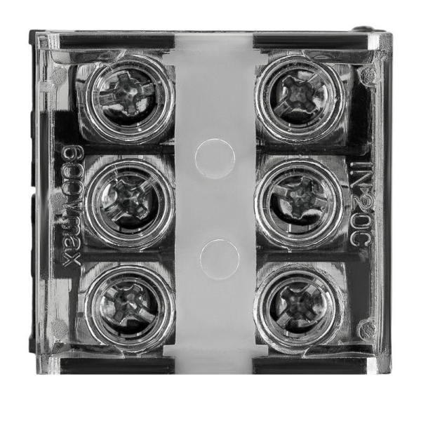 Блок зажимов клеммный БЗД 3х-полюсный 4,0 мм2 30A на DIN-рейку REXANT