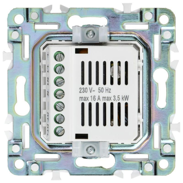 Термостат электронный SKANDY SK-T01N с индикацией никель IEK SK-RT11-K50