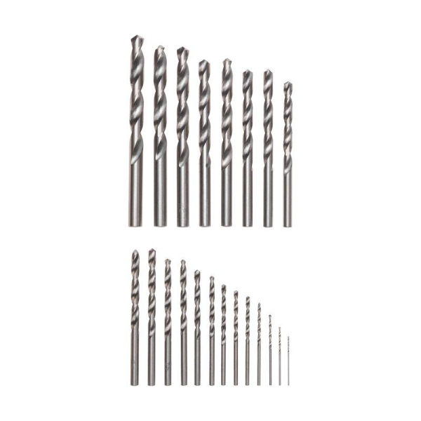 Набор сверл по металлу, 1-10мм (через 0,5мм, 3,2мм, 4,8мм), HSS, цилиндрический хвостовик, металлический кейс, 21 шт. KRANZ