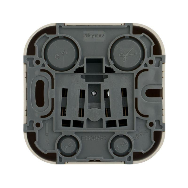 Розетка 1-м ОП Quteo 16А IP20 2P без заземл. без защ. шторок сл. кость IEK 782240