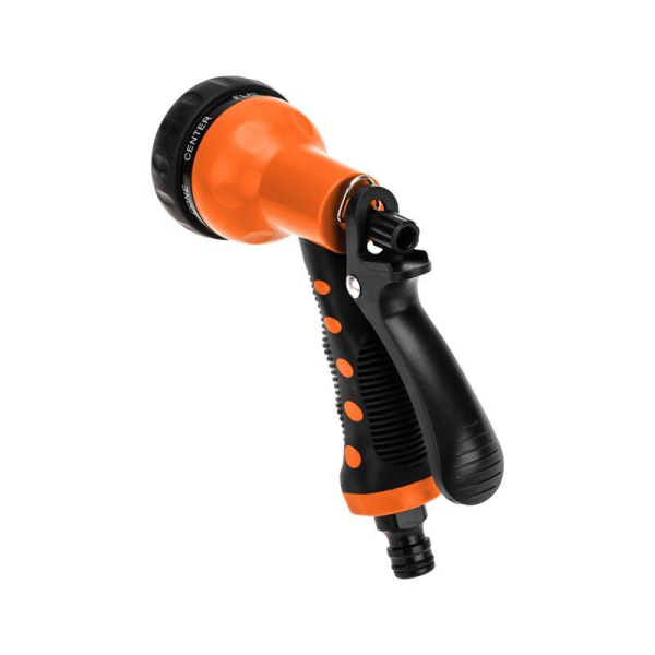 Шланг спиральный, 15м х 8мм, пистолет-распылитель, 2 коннектора, адаптер ЧЕТЫРЕ СЕЗОНА