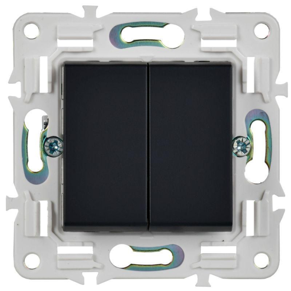 Выключатель перекрестный 2-кл. SKANDY 10А SK-V06G графит IEK SK-V23-0-10-K53