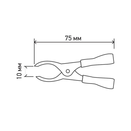 Зажим "крокодил" 30А 75мм (уп.100шт) Rexant 16-0015