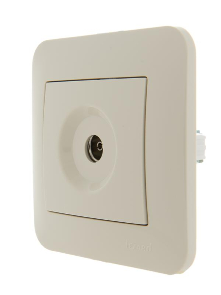 Розетка телевизионная проходная TV СП Karina механизм крем. LEZARD 707-0388-129