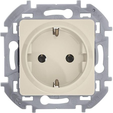 Розетка 1-м СП Inspiria 16А IP20 250В 2P+E немецк. стандарт механизм сл. кость IEK 673721