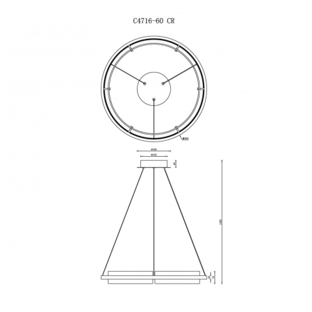 Подвесной светильник iLedex C4716-60 CR