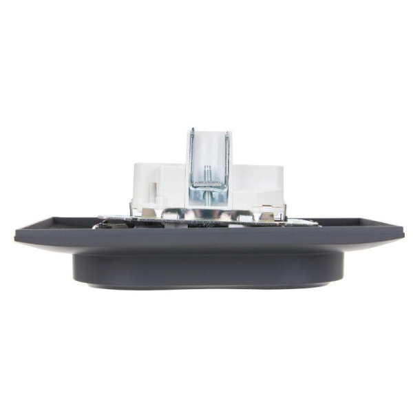 Розетка 2-м SKANDY 16А с заземл. без защ. шторок в сборе SK-R08T титан IEK SK-R21-16-K48-F