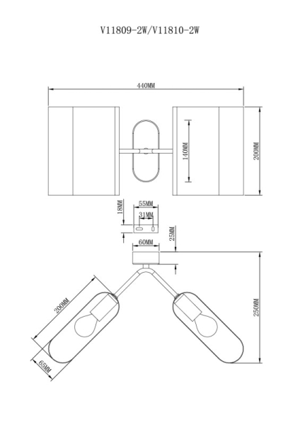 Бра Moderli V11810-2W