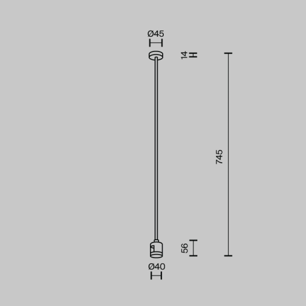 Стойка Maytoni Technical TRA159C-IPC1-B