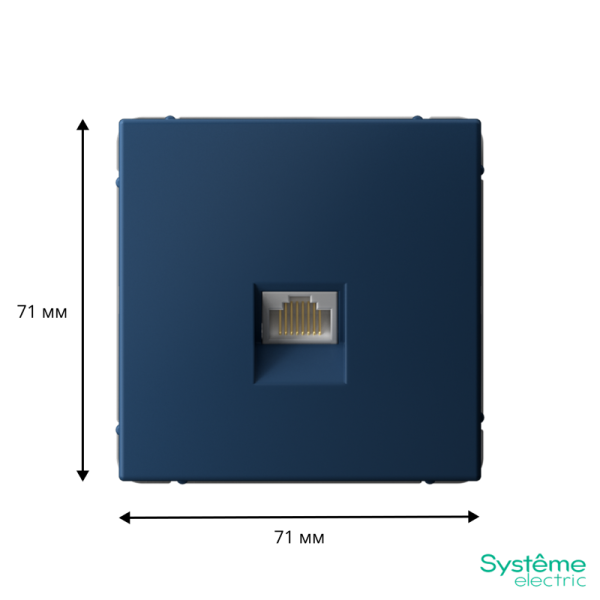 Розетка компьютерная ArtGallery RJ45 кат.5E механизм аквамарин SE GAL001183