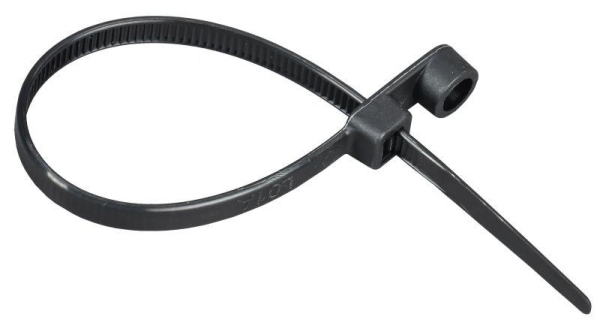 Хомут 4.8х160мм P6.6 с винтовым креплением черн. (уп.100шт) IEK UHH12-D048-160-100-K02