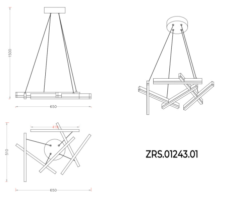 Подвесная люстра Zortes ZRS.01243.01