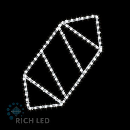 2Д Елочная игрушка Конфета №1 ,  690х310 мм, 220В Белый