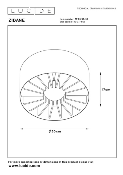 Накладной светильник LUCIDE 77185/30/30