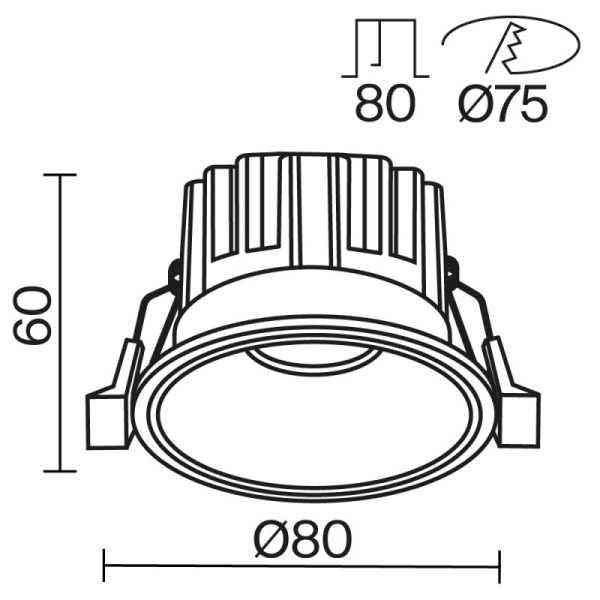 Встраиваемый светильник Maytoni Technical DL058-12W3K-B