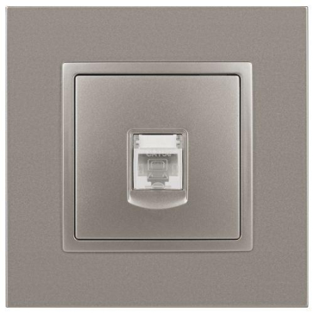 Розетка компьютерная Elegance 14-3107-16 RJ45 титан Эра Б0065764