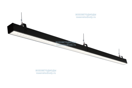 Светильник Слимлайт Линейный  40W-5000Lm   4000-4500К Опал IP40 черный