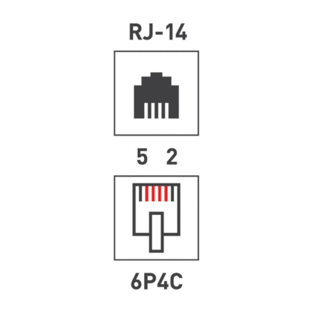 Разъем телефонный UTP, RJ-14 (6P4C), CAT 3 PROconnect