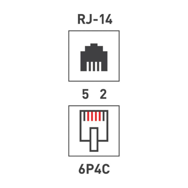 Разъем телефонный UTP, RJ-14 (6P4C), CAT 3 PROconnect