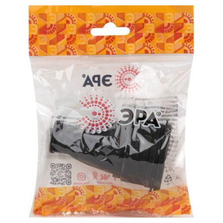 Розетка RX10-B-IP44 16А IP44 прямая с заземл. каучук черн. ЭРА Б0055418
